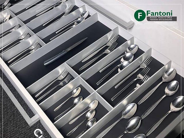 جای قاشق و چنگال ریل دبل باکس